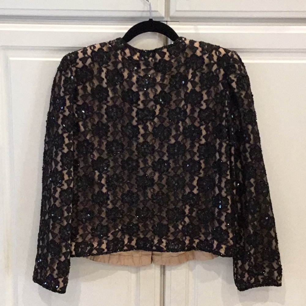 Andretti Donatello Black Lace Beaded Jacket - image 4